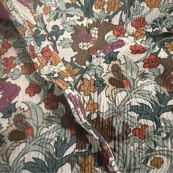 J.Jill Multicolored Floral Blouse Size LP - Picture 6 of 9
